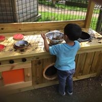 making mud pies